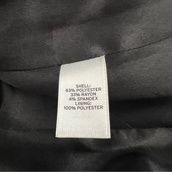 Frenchi one button blazer jacket black ruched 3/4 sleeves - Picture 6 of 6